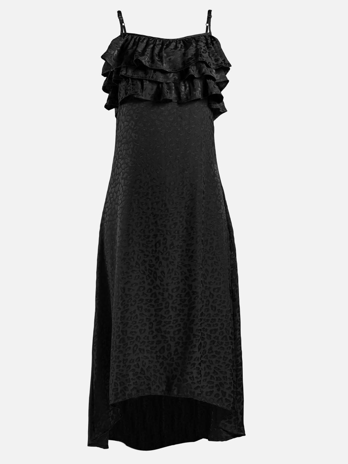 ruffle dress black isolated