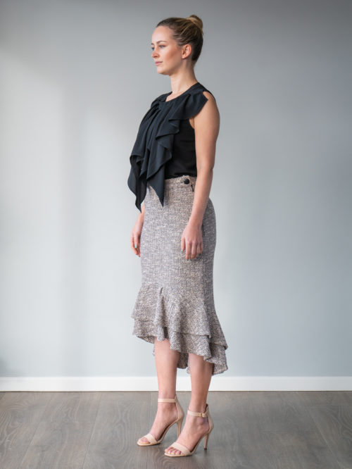 tweed frill skirt angle 1