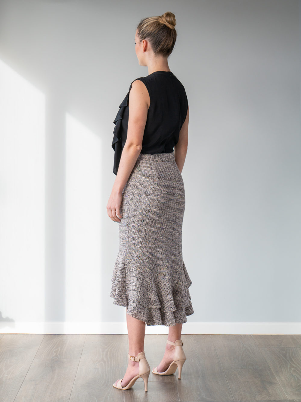 tweed frill skirt angle 2