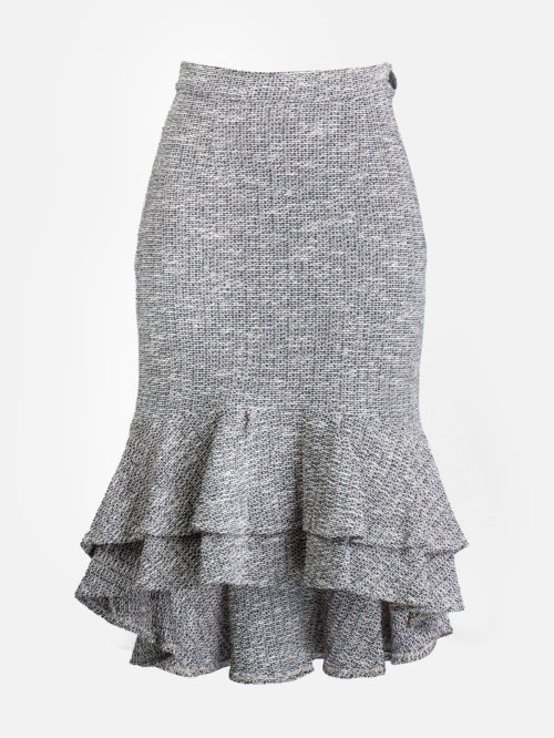 tweed frill skirt product isolated